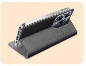 Hello Case ETUI Z KLAPKĄ DO INFINIX HOT 40 PRO CZARNE ZAMYKANE MAGNETYCZNE KABURA CASE 5
