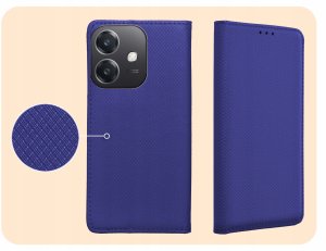 Hello Case ETUI Z KLAPKĄ DO OPPO A40 GRANATOWE ZAMYKANE MAGNETYCZNE KABURA CASE PLECKI 4