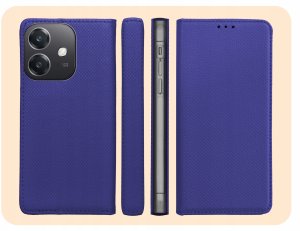 Hello Case ETUI Z KLAPKĄ DO OPPO A40 GRANATOWE ZAMYKANE MAGNETYCZNE KABURA CASE PLECKI 6