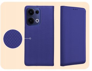 Hello Case ETUI Z KLAPKĄ DO OPPO RENO13 5G GRANATOWE MAGNETYCZNE ZAMYKANE KABURA CASE 4