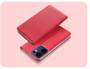 Hello Case ETUI Z KLAPKĄ DO OPPO RENO13 F 4G / 5G CZERWONE ZAMYKANE MAGNETYCZNE KABURA 2