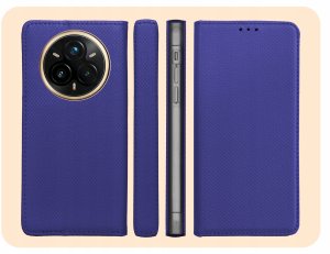 Hello Case ETUI Z KLAPKĄ DO REALME 14 PRO PLUS GRANATOWE ZAMYKANE MAGNETYCZNE KABURA 6