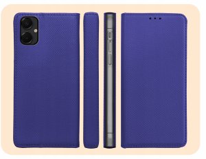 Hello Case ETUI Z KLAPKĄ DO SAMSUNG GALAXY A06 GRANATOWE MAGNETYCZNE ZAMYKANE KABURA 6