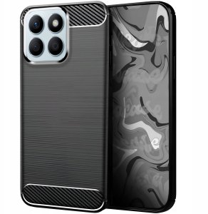 Etui do Honor X8b (Czarne, Pancerne, Karbon, Pokrowiec, Plecki, Case) 1