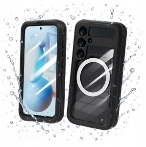 Etui Wodoodporne do Samsung Galaxy S25 (Do MagSafe, 360, Pancerne, Czarne) 1