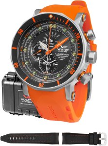 Zegarek męski Vostok Europe YM86-620A506S pomarańczowy 1