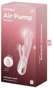 SATISFYER_Air Pump Bunny 3 pompowany wibrator z wypustkami do łechtaczki Pink 1
