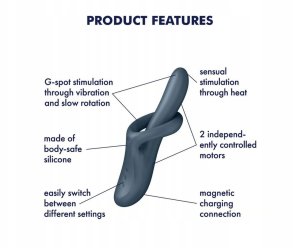 Masażer SATISFYER_Heat Flex 4 stymulator łechtaczki Grey 4