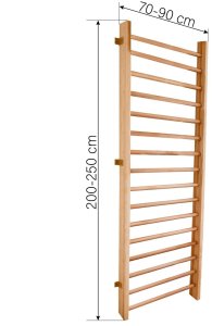 Drabinka gimnastyczna drewniana 200 x 80 cm dla dzieci SOSNA BUK 3