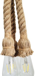 Lampa wisząca Fastima Lampa oprawa sznur jutowy konopny 4xE27 1m 3