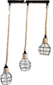 Lampa wisząca Fastima Lampa oprawa sznur jutowy konopny 3RL06 4