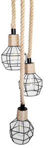 Lampa oprawa sznur jutowy konopny 3RC06 2