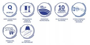 WANNA WOLNOSTOJĄCA NAROŻNA PRAWA CREA 160X80 3