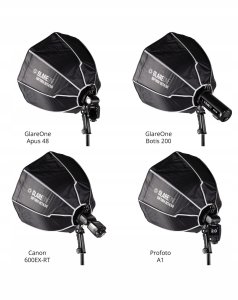 GlareOne Softbox Octa 50 cm - softbox do lamp reporterskich 2