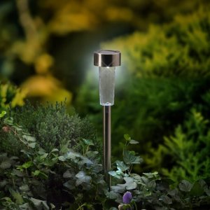 Lampka solarna ogrodowa 28cm LED zimne białe światło 3