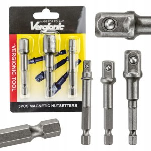 Zestaw adapterów HEX do nasadek 3 szt 3