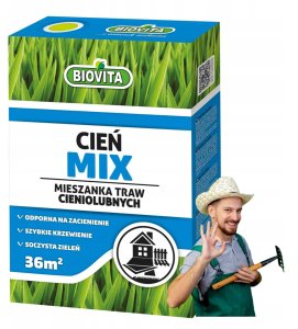 Mieszanka traw Cieńmix 0,9kg Trawnik do miejsc zacienionych odporny na cień 1