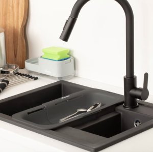 Rozsuwany ociekacz na zlewozmywak 47,8x19,6x6,5cm Plastikowy szary 3