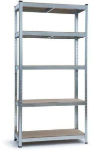 Zestaw regał magazynowy metalowy 150x75x30 5 półek x 175kg 1
