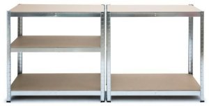 kontrast Zestaw regał magazynowy metalowy 150x75x30 5 półek x 175kg 2
