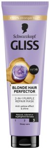 GLISS_Blonde Hair Perfector 2-in-1 Purple Repair Mask fioletowa maska do włosów blond 2w1 150ml 1