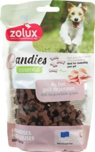 ZOLUX Miękkie przysmaki treningowe dla psa CANDIES mini kostki szynka 150g 1