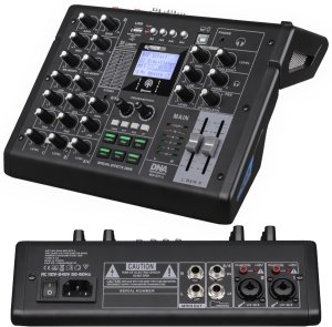 DNA MIX-EFF 4 analogowy mikser dźwięku 4 kanały USB MP3 Bluetooth Phantom +48V DSP EQ 1