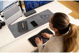 Klawiatura Kensington Pro Fit Ergo - klawiatura - ładowalny - compact TKL - bezprzewodowy - 2.4 GHz - Bluetooth - QWERTY - portugalski - czarny 3