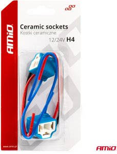 AMiO Oprawki żarówki H4 kostki ceramiczne kątowe gniazdo 3
