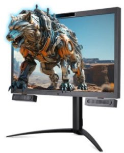 Acer DS2 (PSV27-2) 27 colių UHD erdvinis laboratorijos 3D žaidimų monitorius 68,6 cm (27 col.), 3D AHVA skydelis, 160 Hz, HDMI (2.1), 1x DP, 2x USB 3.0 (A tipas) 3