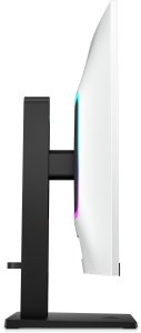 HP OMEN Transcend 32 White Backlit Gaming Charging Monitor - 31.5" 3840 x 2160 4K UHD 240Hz 250-nit AG, QD-OLED, USB-C(140W/15W)/2x HDMI/DisplayPort/Audio Jack, USB-C, 3x USB-A, KVM switch, speakers, height adjustable/tilt/pivot, 1 years 11