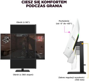 HP OMEN Transcend 32 White Backlit Gaming Charging Monitor - 31.5" 3840 x 2160 4K UHD 240Hz 250-nit AG, QD-OLED, USB-C(140W/15W)/2x HDMI/DisplayPort/Audio Jack, USB-C, 3x USB-A, KVM switch, speakers, height adjustable/tilt/pivot, 1 years 32