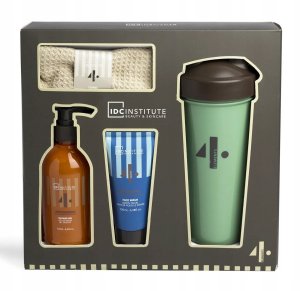 Rinkinys IDC Institute 4 elements: dušo želė, 250 ml + veido prausiklis, 100 ml + gertuvė + rankšluostis 1