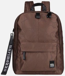 Marimekko Zip Top kuprinė Piirto Unikko kuprinė, ruda-juoda 1