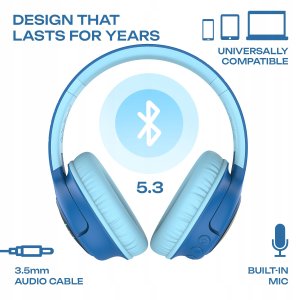 Słuchawki PowerLocus Bobo niebieskie 2