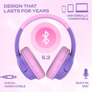 PowerLocus Bluetooth Headphones Bobo Kids Black/Bl 2