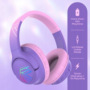 PowerLocus Bluetooth Headphones Bobo Kids Black/Bl 3