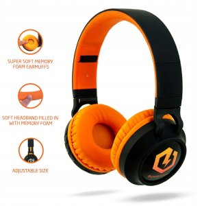 PowerLocus BT Headphones Bobo Kids Blue/Orange 3