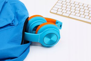 Słuchawki PowerLocus BT Headphones PLED Kids Blue/Orange 7