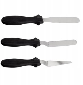 ZESTAW 3 SZPATUŁEK DO DEKORACJI WYROBÓW CUKIERNICZYCH BRUNBESTE BB-1693 12