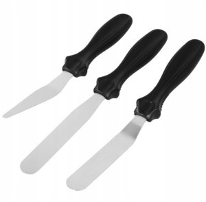 ZESTAW 3 SZPATUŁEK DO DEKORACJI WYROBÓW CUKIERNICZYCH BRUNBESTE BB-1693 3