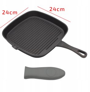 Patelnia Brunbeste PATELNIA GRILLOWA ŻELIWNA 24X24CM BRUNBESTE BB-2668 2
