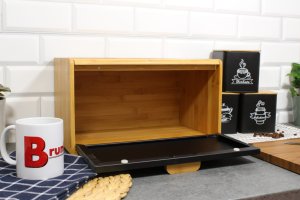 CHLEBAK BAMBUSOWY POJEMNIK NA PIECZYWO BRUNBESTE BB-4254 CZARNY 5