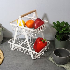 KOSZYK PIĘTROWY NA OWOCE 2-POZIOMOWY BRUNBESTE BB-3999 4