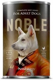 NOBLE DOG 1240g  DRÓB  ( kawałki w sosie  )   /12 1