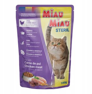 MIAU MIAU saszetka 100g STERIL KURCZAK    SOS /24 1