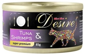 MIAU MIAU DESIRE puszka 85g KOT TUŃCZYK   + KREWETKI 1