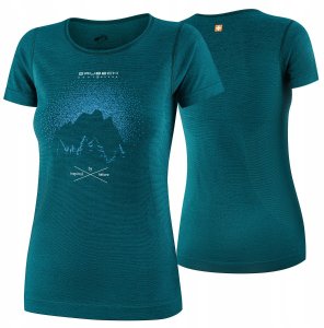 SS1272W Koszulka damska z krótkim rękawem OUTDOOR WOOL PRO zielony S - GÓRY 10 1