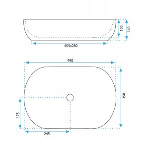 REA-U6022 / REA / LISA / UMYWALKA NABLATOWA / 49X35X14 10