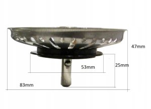 17005 SITKO ZLEWOZMYWAKOWE 3,5' + ŚRUBA L-45MM+KOREK CEDZAK AKCES // S.SITKO+ŚRUBA.Z.A-3,5 9